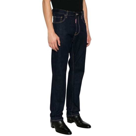Dsquared2 Dark Navy Blue Rinse Wash 642 Jeans - Image 3