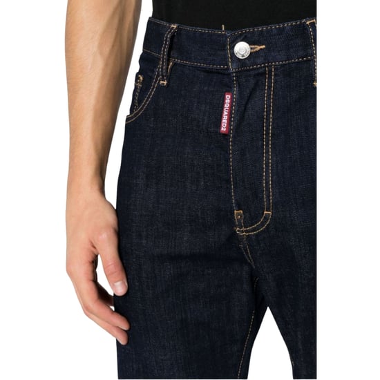 Dsquared2 Dark Navy Blue Rinse Wash 642 Jeans - Image 4
