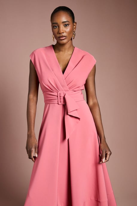 Belted Crepe Dress - Image 4