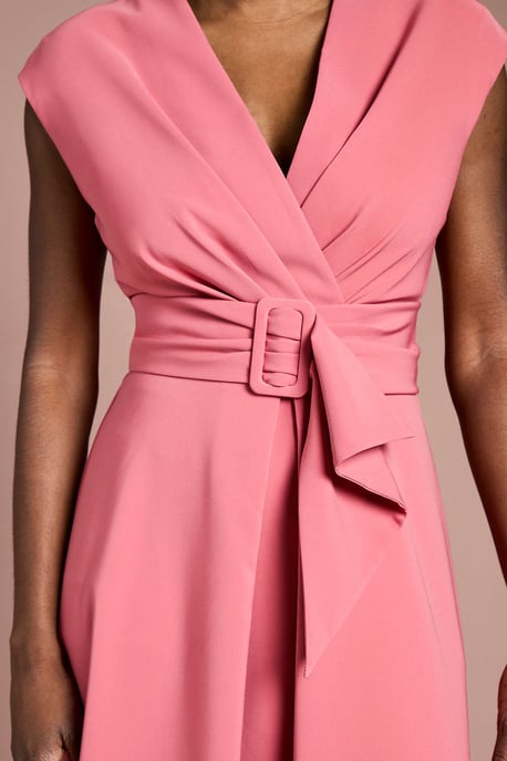 Belted Crepe Dress - Image 5