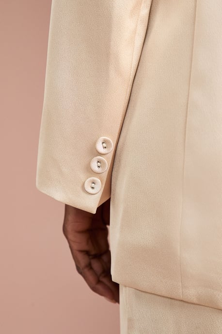 Satin Double Breasted Blazer - Image 4