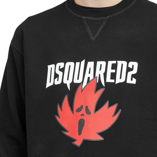 Dsquared2 Horror Maple Leaf Cool Fit Zwarte Sweatshirt - Image 3