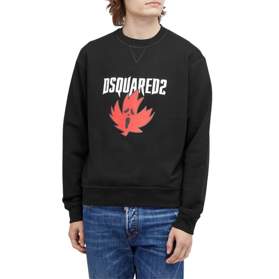Dsquared2 Horror Maple Leaf Cool Fit Zwarte Sweatshirt - Image 4