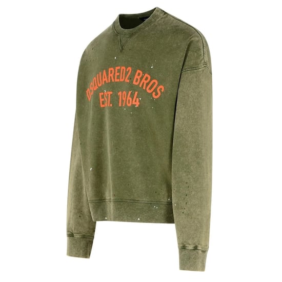 Dsquared2 Bros Est 1964 Design Cypro Fit Militair Groene Sweatshirt - Image 3