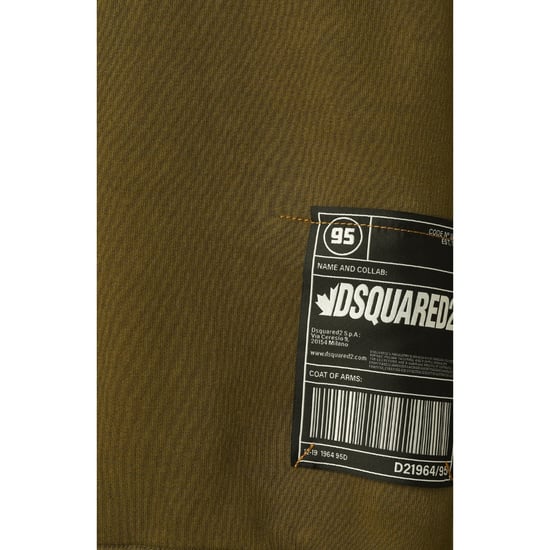 Dsquared2 Patch Design Relaxed Fit Militairgroene Hoodie - Image 5