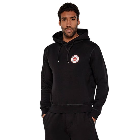 Dsquared2 Maple Leaf Patch Logo Cool Fit Svart Huvtröja - Image 3