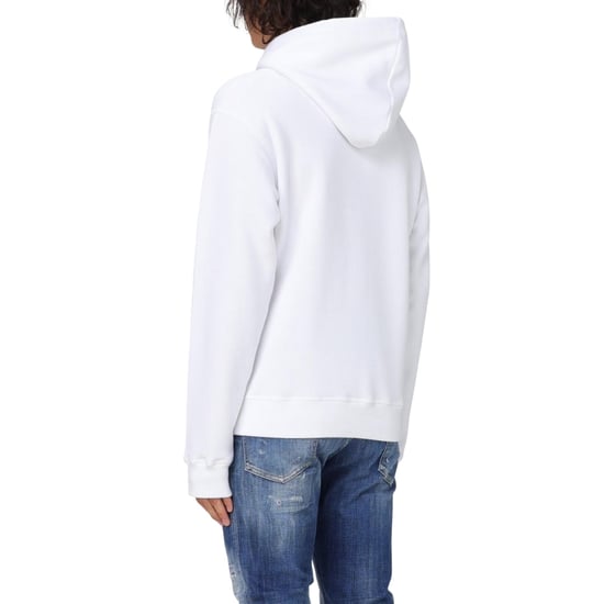 Dsquared2 Small Milano Logo White Hoodie - Image 5