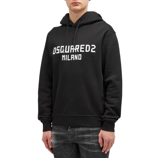 Dsquared2 Milano Logo Cool Fit Black Hoodie - Image 3
