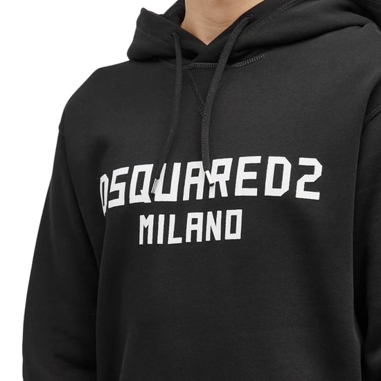 Dsquared2 Milano Logo Cool Fit Black Hoodie - Image 5