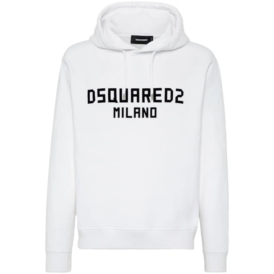 Dsquared2 Milano Logo Cool Fit Vit Hoodie - Image 1
