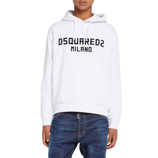 Dsquared2 Milano Logo Cool Fit Vit Hoodie - Image 3