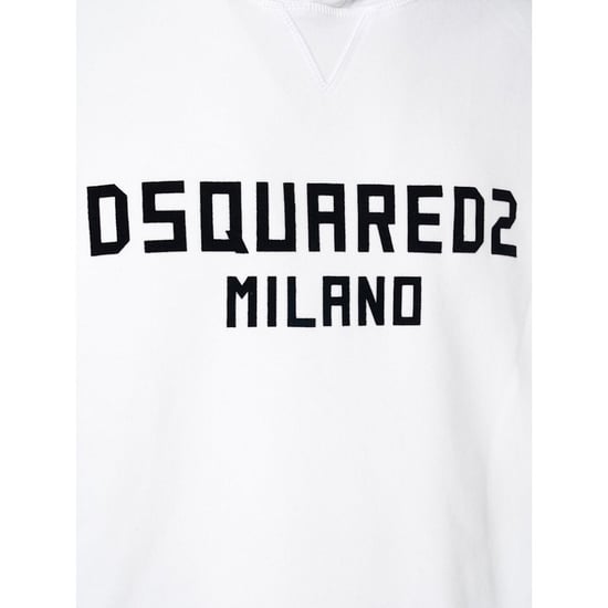 Dsquared2 Milano Logo Cool Fit Vit Hoodie - Image 5