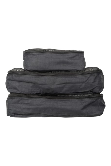 Travel Organiser Set of 3 Packing Cubes Lightweight Compact Luggage Organiser Charcoal - Image 2