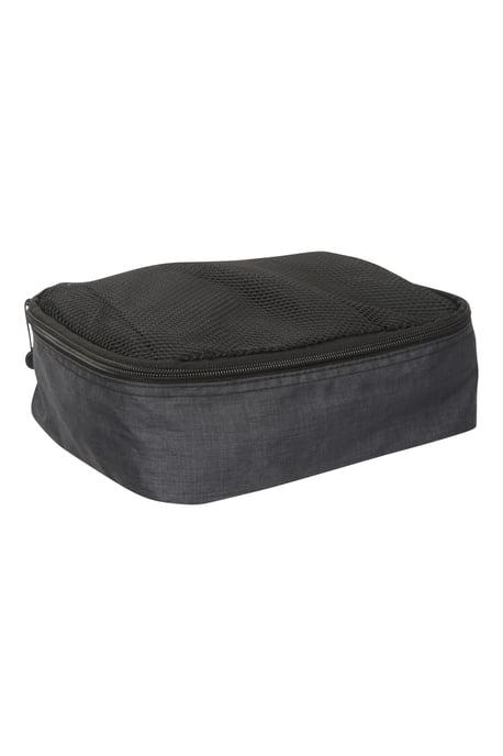 Travel Organiser Set of 3 Packing Cubes Lightweight Compact Luggage Organiser Charcoal - Image 3