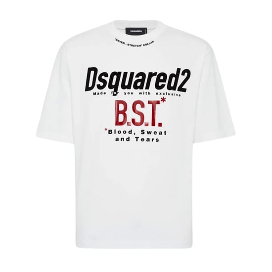 Dsquared2 Bloody Sweat Tears Wit T-shirt - Image 1