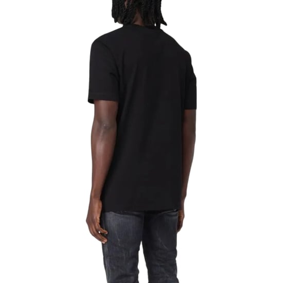 Dsquared2 Regular Fit T-shirt Met Rubberen Logo, Zwart - Image 4