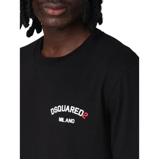 Dsquared2 Regular Fit T-shirt Met Rubberen Logo, Zwart - Image 5