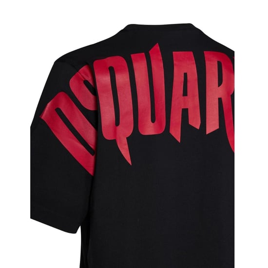 Dsquared2 Large Horror Logo On Back Black T-shirt - Image 3