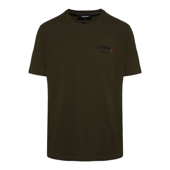 Dsquared2 Regular Fit Rubber Logo Military Green T-shirt - Image 1