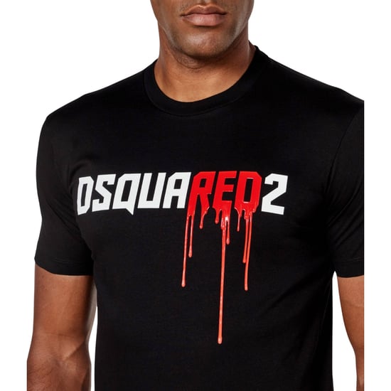 Dsquared2 Blodig Röd Logo Svart T-shirt - Image 4