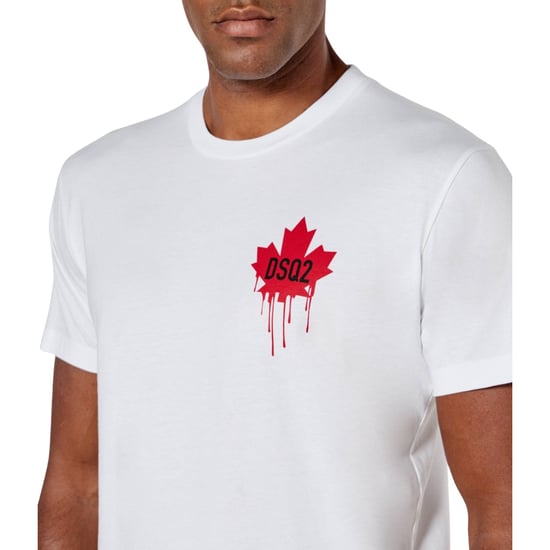 Dsquared2 T-shirt Met Klein Logo Van Een Druipend Esdoornblad, Wit - Image 4