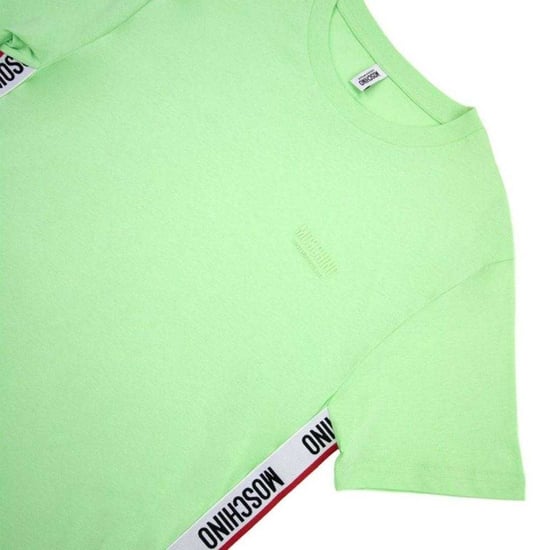 Moschino Heren Logo Taped T-Shirt (Groen) - Image 2