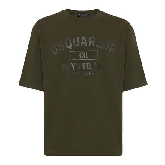 Dsquared2 Phys Ed Logo Militärgrön T-shirt - Image 1