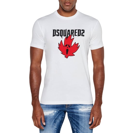 Dsquared2 Ghost Maple Leaf Cool Fit Vit T-shirt - Image 2