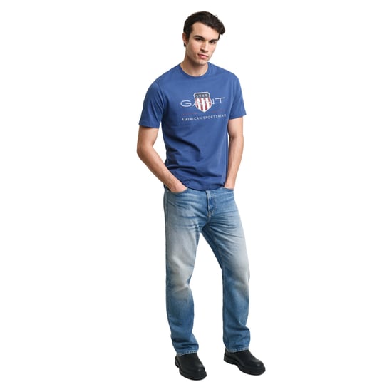 GANT Mens Regular Fit Short Sleeve Archive Shield T-Shirt - Image 5