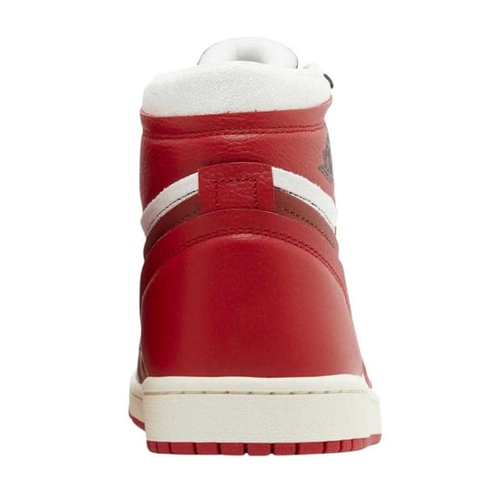 Nike Dames/Dames Air Jordan 1 Leren Trainers (Zwart/Wit/Rood) - Image 2