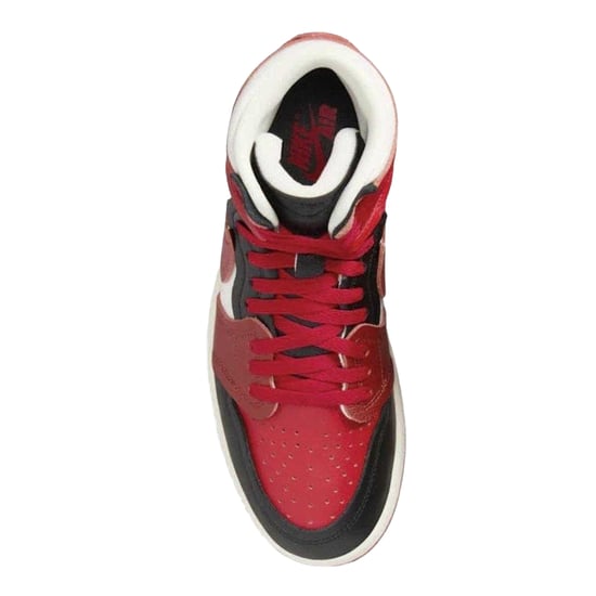 Nike Dames/Dames Air Jordan 1 Leren Trainers (Zwart/Wit/Rood) - Image 4