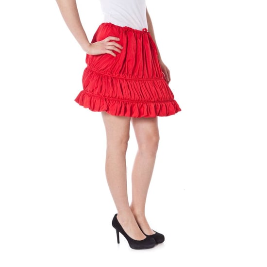 Rode Rimpel Mini Rok - Image 3
