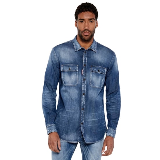Dsquared2 Relax Dan Worker Pocket Shirt Marineblauw - Image 3