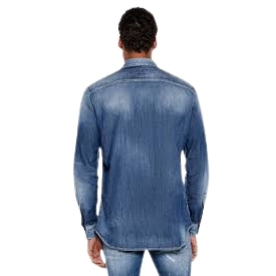Dsquared2 Relax Dan Worker Pocket Shirt Marineblauw - Image 4