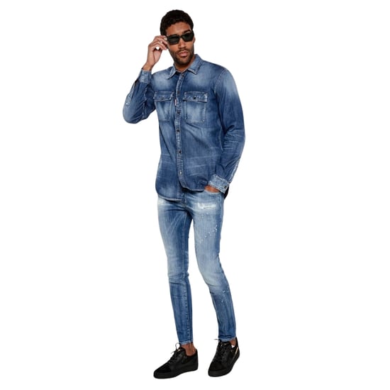 Dsquared2 Relax Dan Worker Pocket Shirt Marineblauw - Image 6