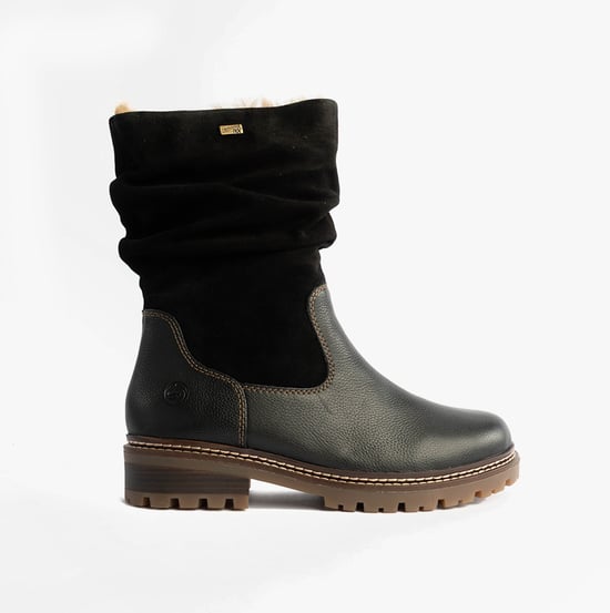 Remonte D0b80-00 Womes Side Zip Ankle Boots Black - Image 1