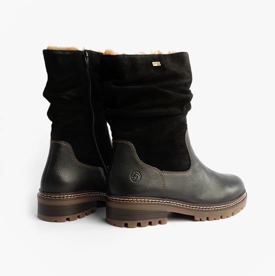 Remonte D0b80-00 Womes Side Zip Ankle Boots Black - Image 5