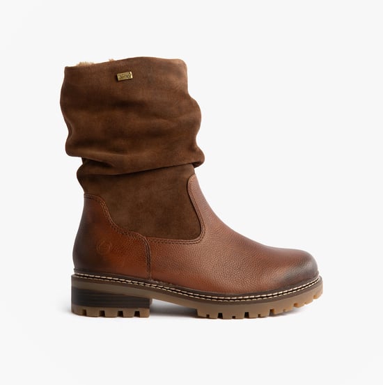 Remonte D0b80-24 Womes Side Zip Ankle Boots Brown - Image 1