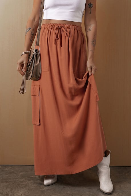 Cargo Pocket Maxi Skirt - Image 2
