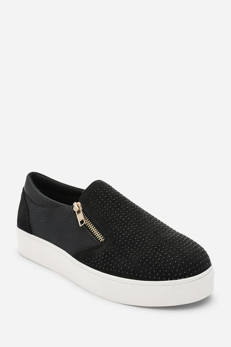 Where's That From Womens 'Galia' Zip detail Trainer with Diamante Toe - Image 2