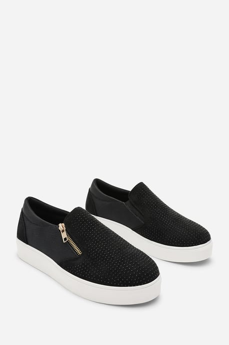 Where's That From Womens 'Galia' Zip detail Trainer with Diamante Toe - Image 3