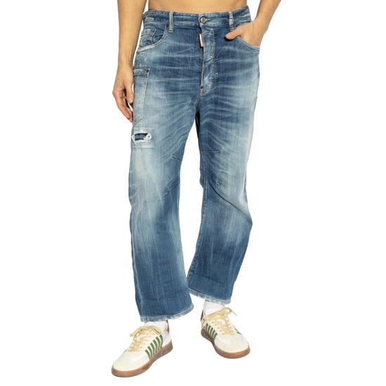 Dsquared2 Medium Små Håltvättade Kawaii Jeans Marinblå - Image 2