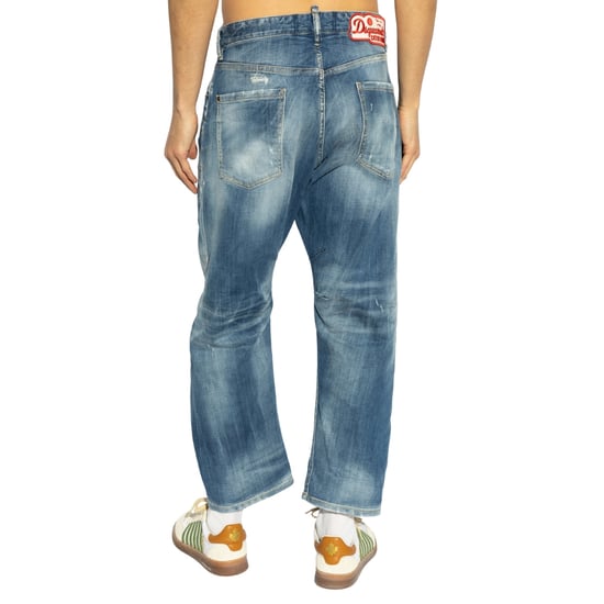 Dsquared2 Medium Små Håltvättade Kawaii Jeans Marinblå - Image 3