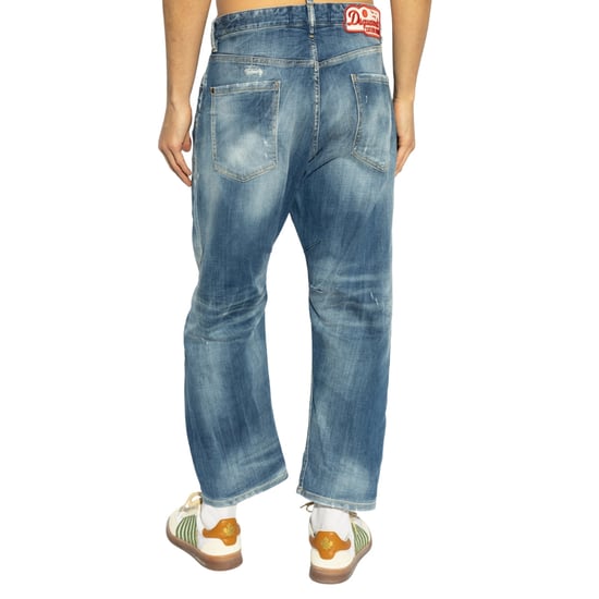 Dsquared2 Medium Små Håltvättade Kawaii Jeans Marinblå - Image 4