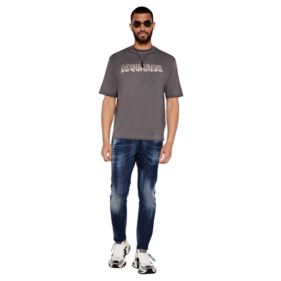 Dsquared2 Best Fade Loose Fit Cartoon Logo T-shirt Houtskoolgrijs - Image 5