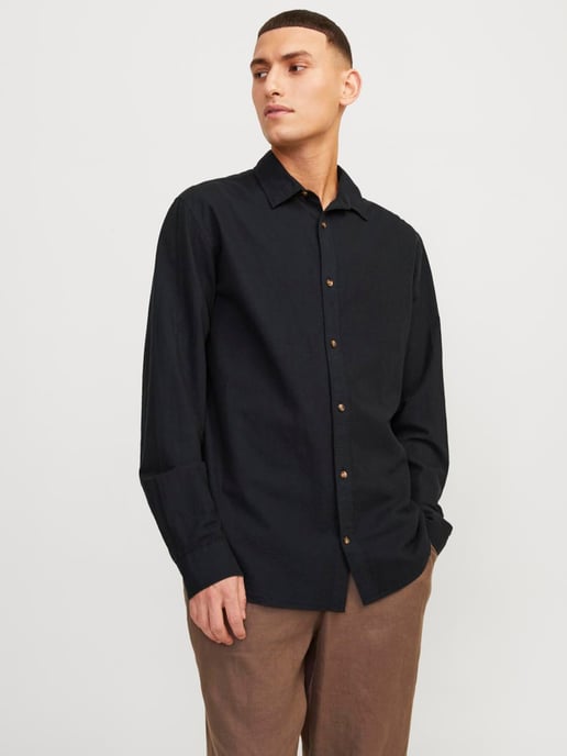 Jack & Jones Overhemden Linnen Shirt  Zwart - Image 2