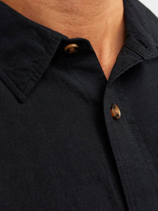 Jack & Jones Overhemden Linnen Shirt  Zwart - Image 4