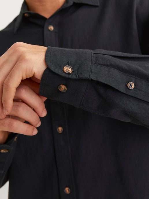 Jack & Jones Overhemden Linnen Shirt  Zwart - Image 5