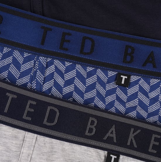 Ted Baker Ted Baker 3-pack Cotton Boxer Briefs Mens Boxer Briefs Navy/rovelli Blue/heather Grey - Image 3