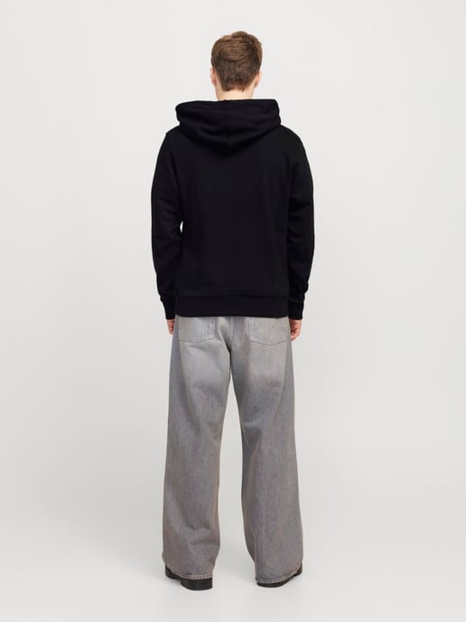 Jack & Jones Hoodies Luke Sweat Hood Zwart - Image 4